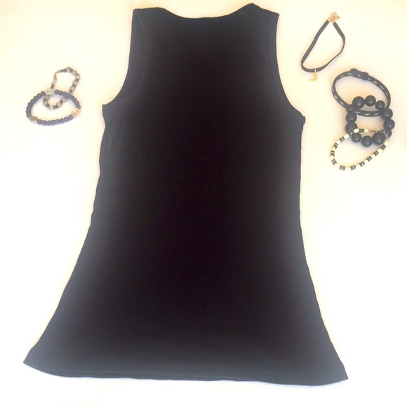 C&F Black Tampa Bay TankTop Crystals on PalmTree - Picture 2 of 8